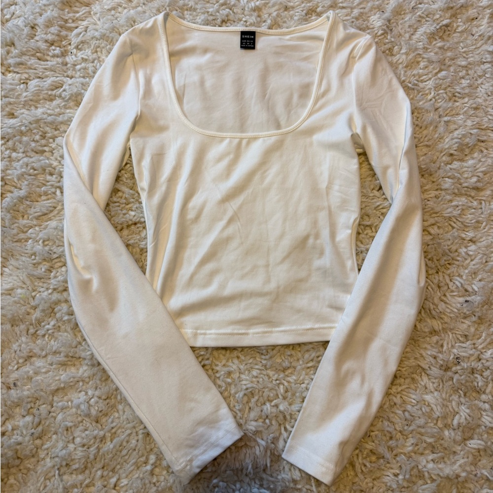 SHEIN White Long Sleeve Tee
